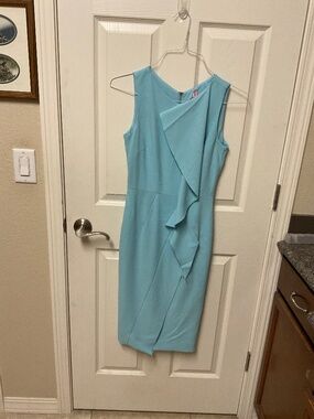 Antonio Melani size 0 sleeveless dress.  Robin egg blue. Fully lined.